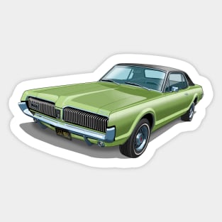 1967 Mercury Cougar in lime frost Sticker